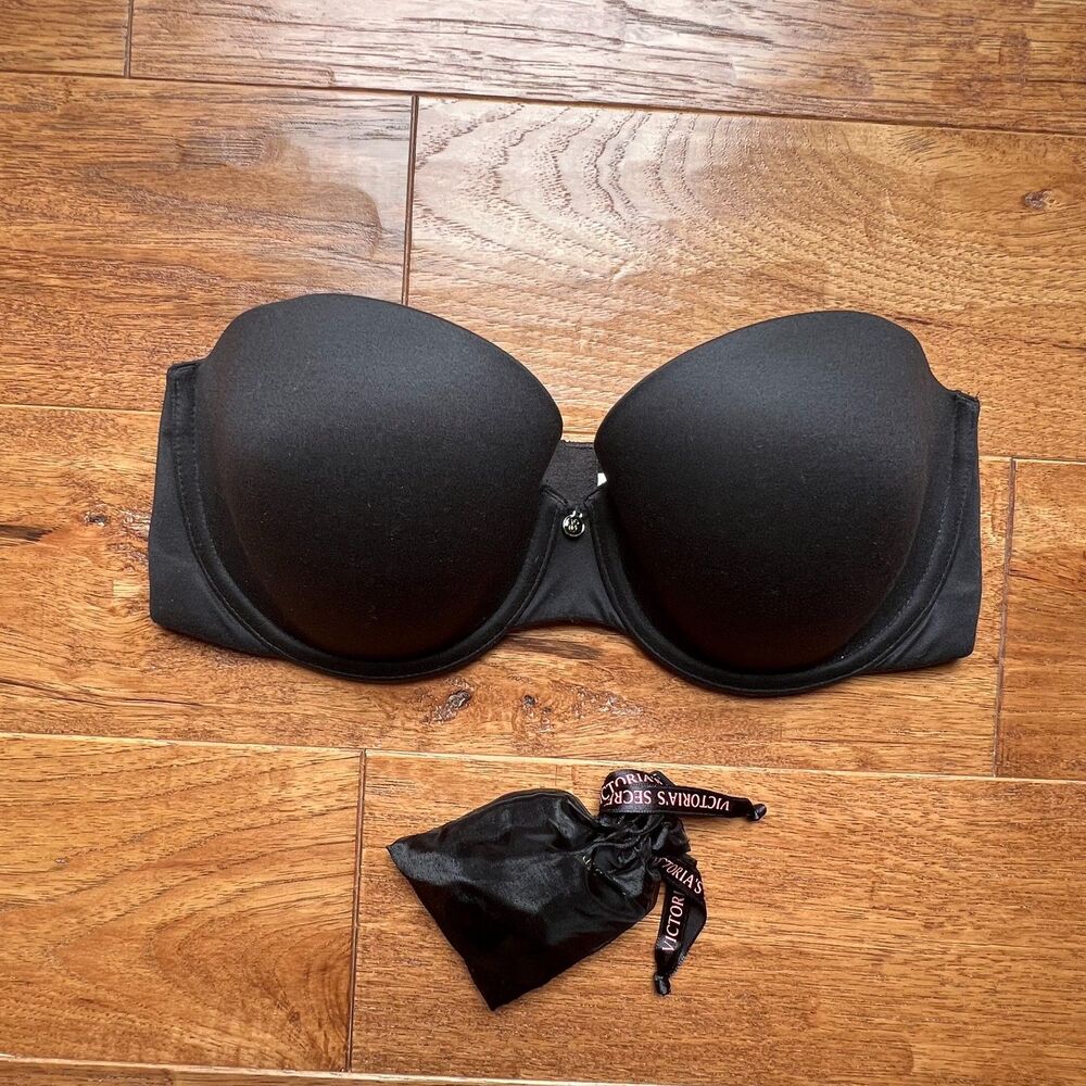 Black Strapless Underwire Bra Victoria's Secret 34D